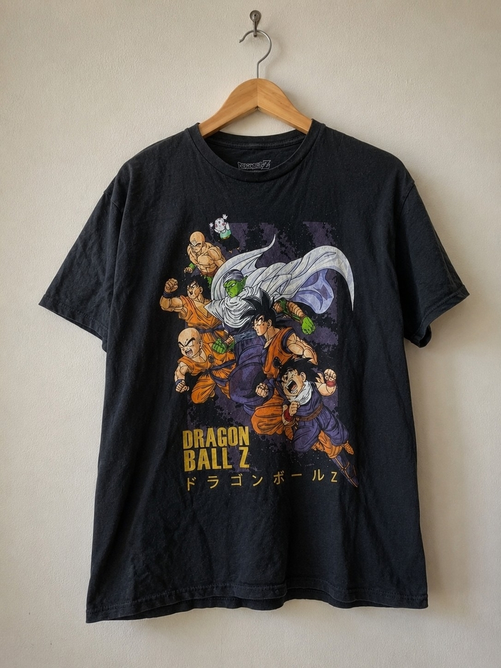 Dragon Ball Z Men’s Graphic T-Shirt Black Size L Anime Goku Piccolo Tee